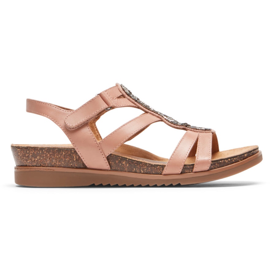 Rockport Kvinners Mai Beaded Sandal Toscana Rosa