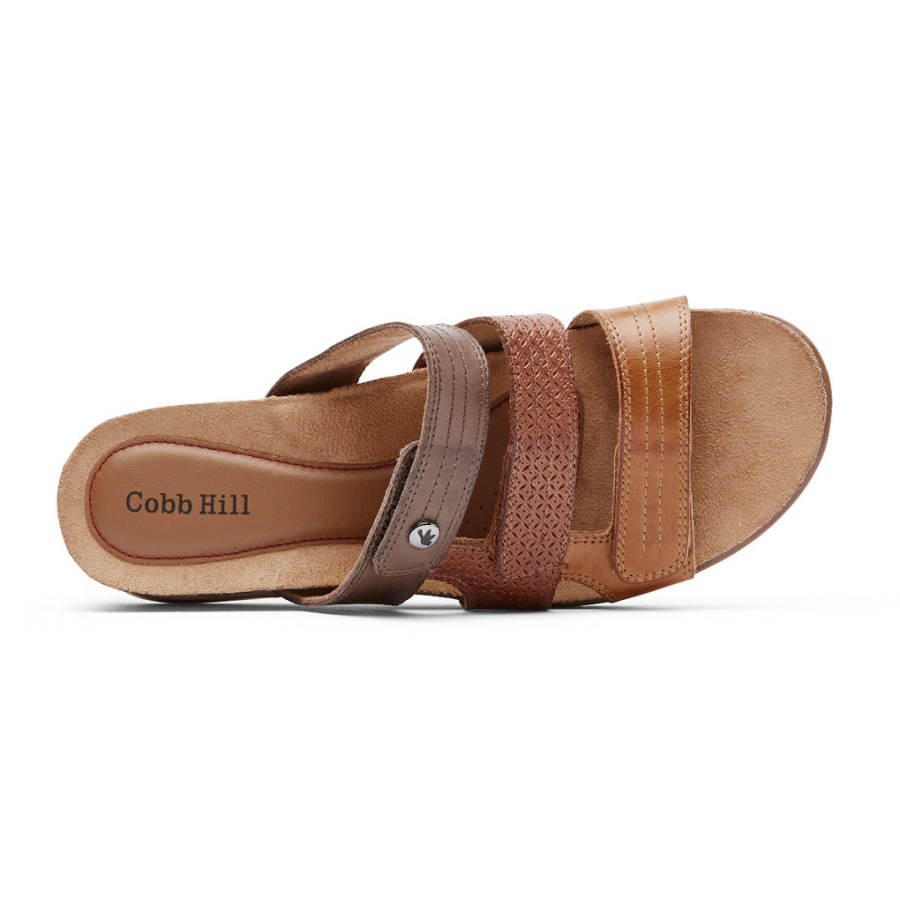 Rockport Kvinners May Slide Sandal Tan