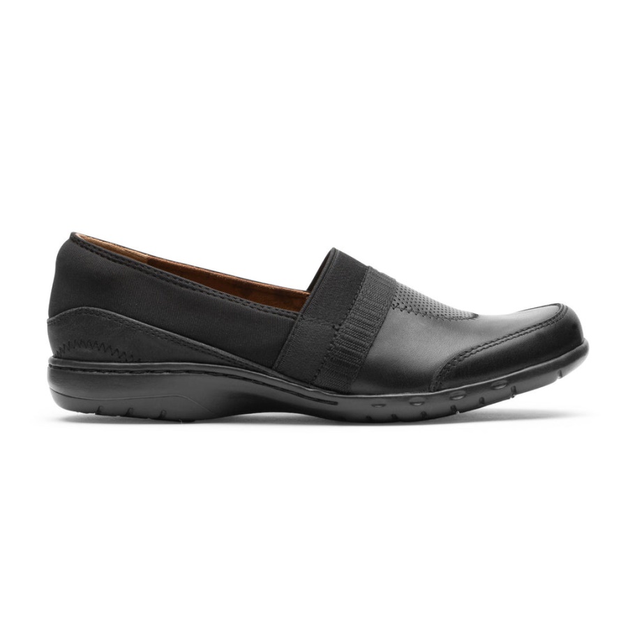 Rockport Kvinners Penfield A-line Slip-on Svart Lthr