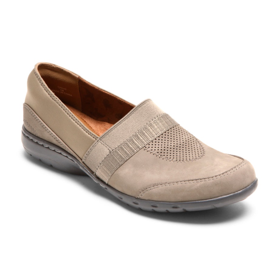 Rockport Kvinners Penfield A-line Slip-on Taupe Nubuck