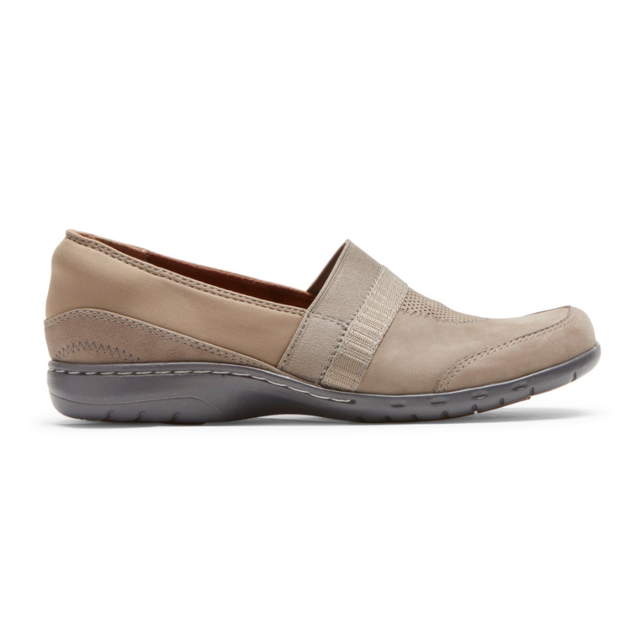 Rockport Kvinners Penfield A-line Slip-on Taupe Nubuck