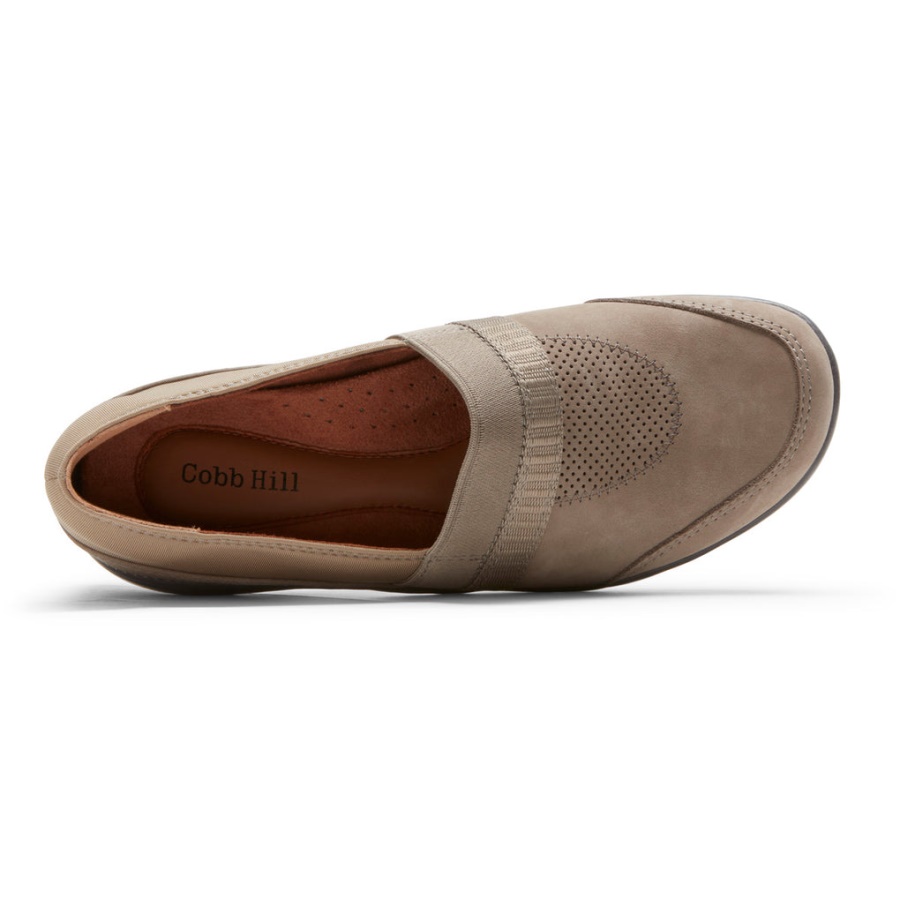 Rockport Kvinners Penfield A-line Slip-on Taupe Nubuck