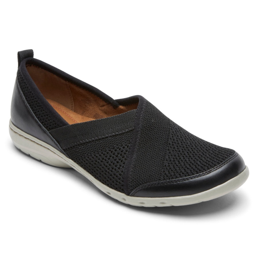 Rockport Kvinners Penfield Mesh Slip-on Svart