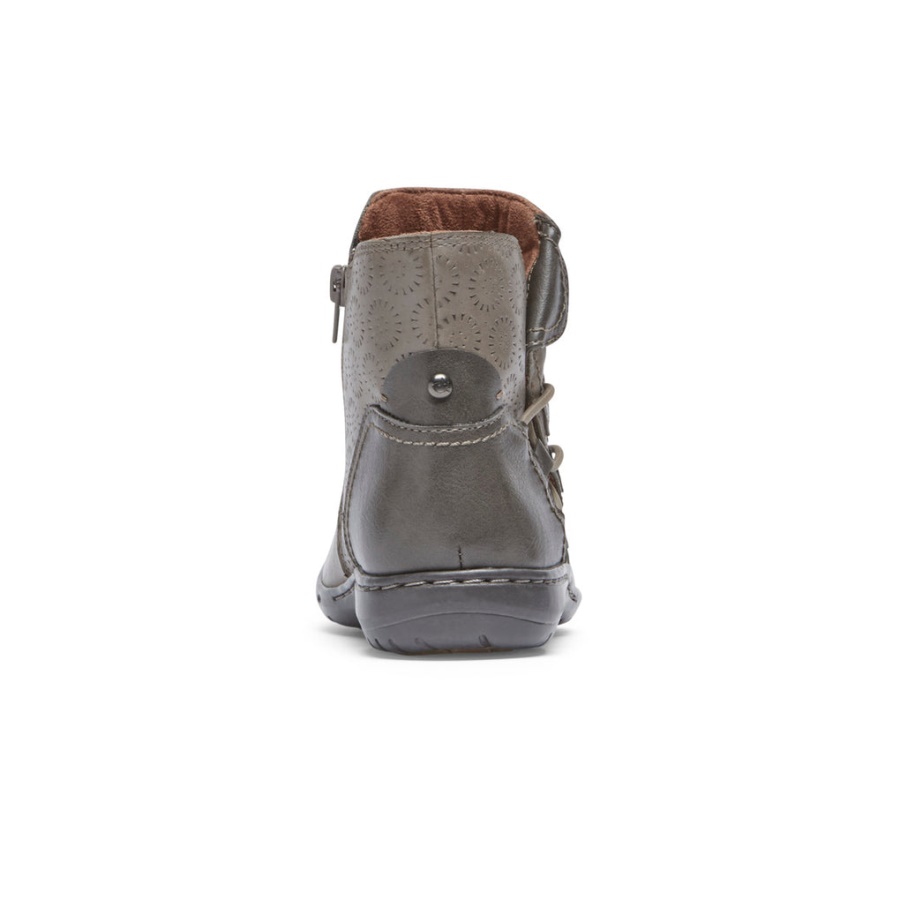 Rockport Kvinners Penfield Ruched Bootie Taupe Grå