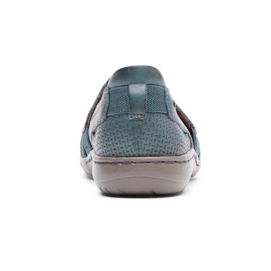 Rockport Kvinners Penfield Strappy Slip-on Blå