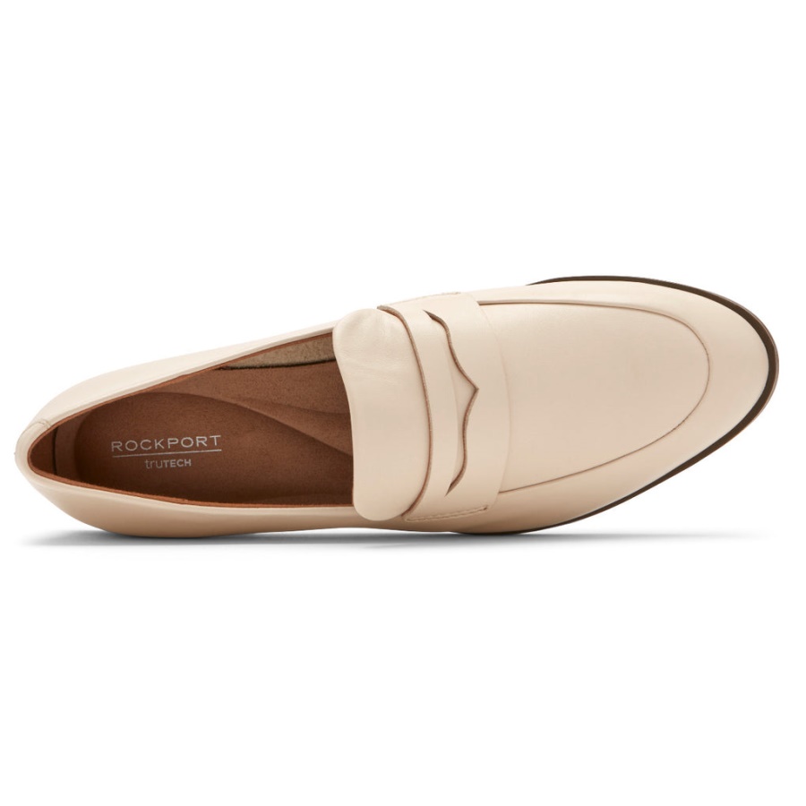 Rockport Kvinners Perpetua Klassisk Penny Loafer Vanilje