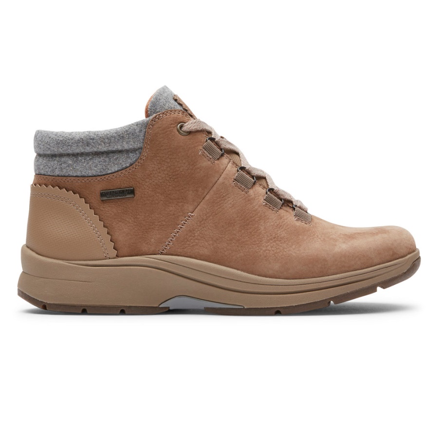 Rockport Kvinners Piper Hiker Bootie-vanntett Taupe