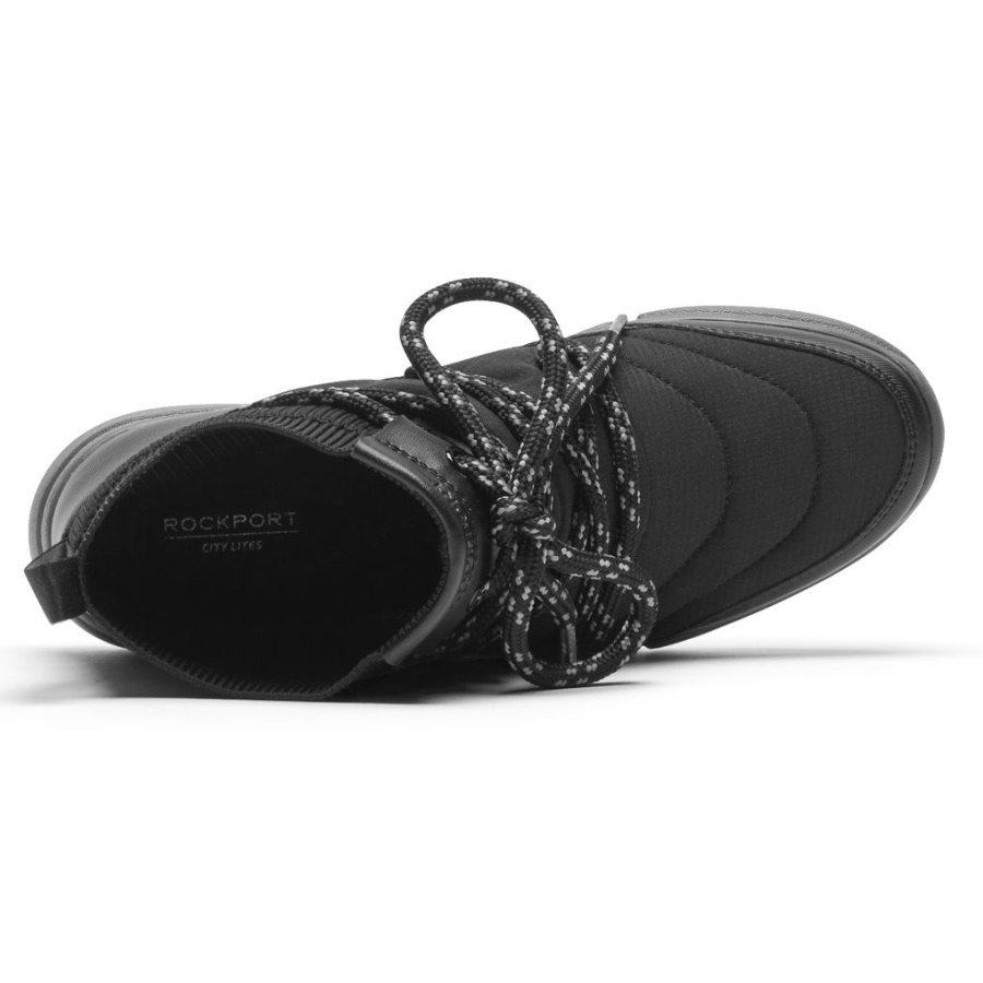 Rockport Kvinners R-evolution Vaskbar Vattert Bootie Svart