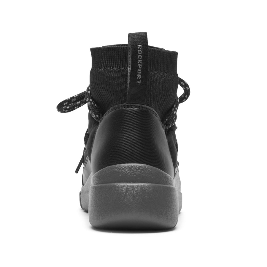 Rockport Kvinners R-evolution Vaskbar Vattert Bootie Svart