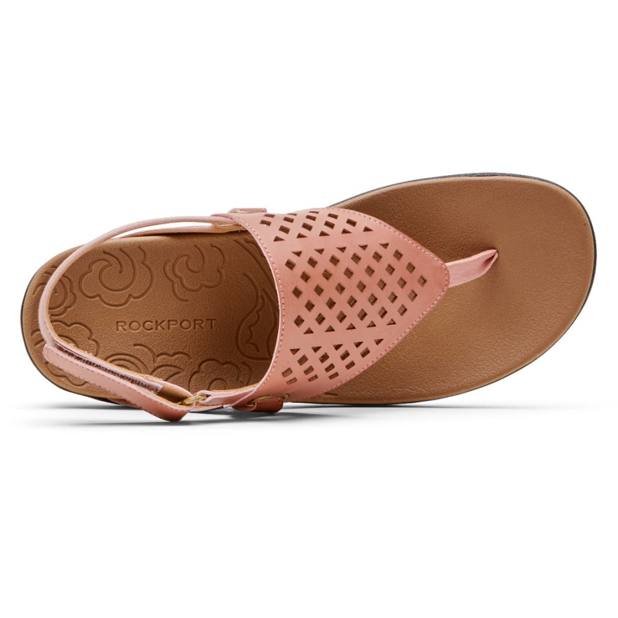 Rockport Kvinners Ridge Thong Sandal Rosa