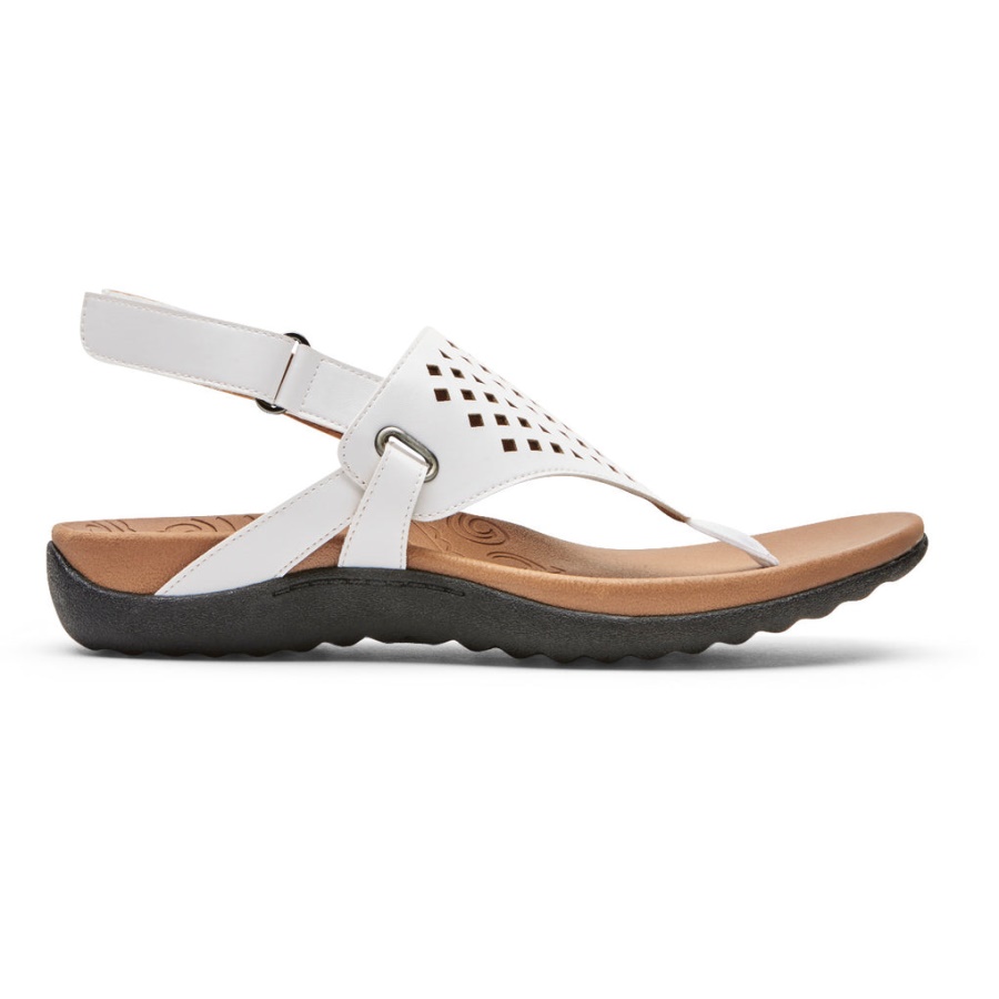 Rockport Kvinners Ridge Thong Sandal Hvit