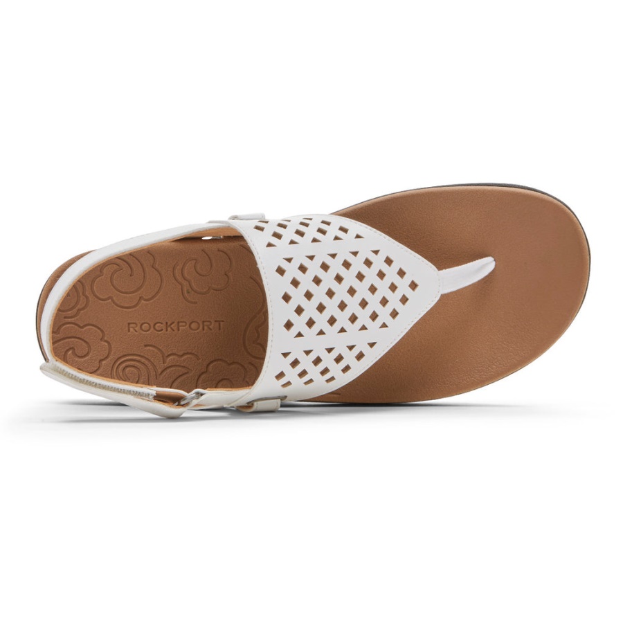 Rockport Kvinners Ridge Thong Sandal Hvit