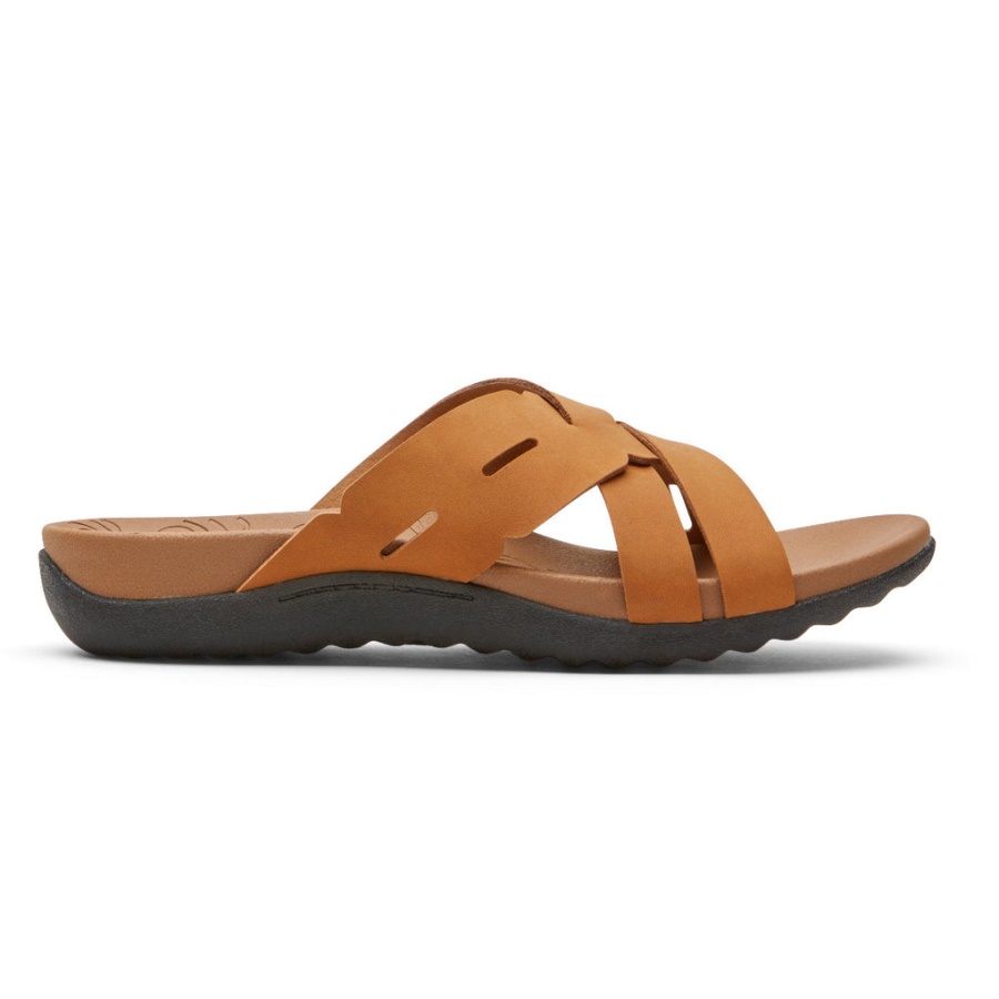 Rockport Kvinners ås Vevd Slide Tan