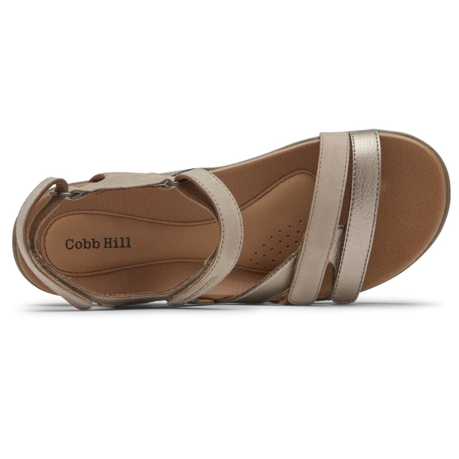 Rockport Rubey 3-rems Sandal Taupe For Kvinner