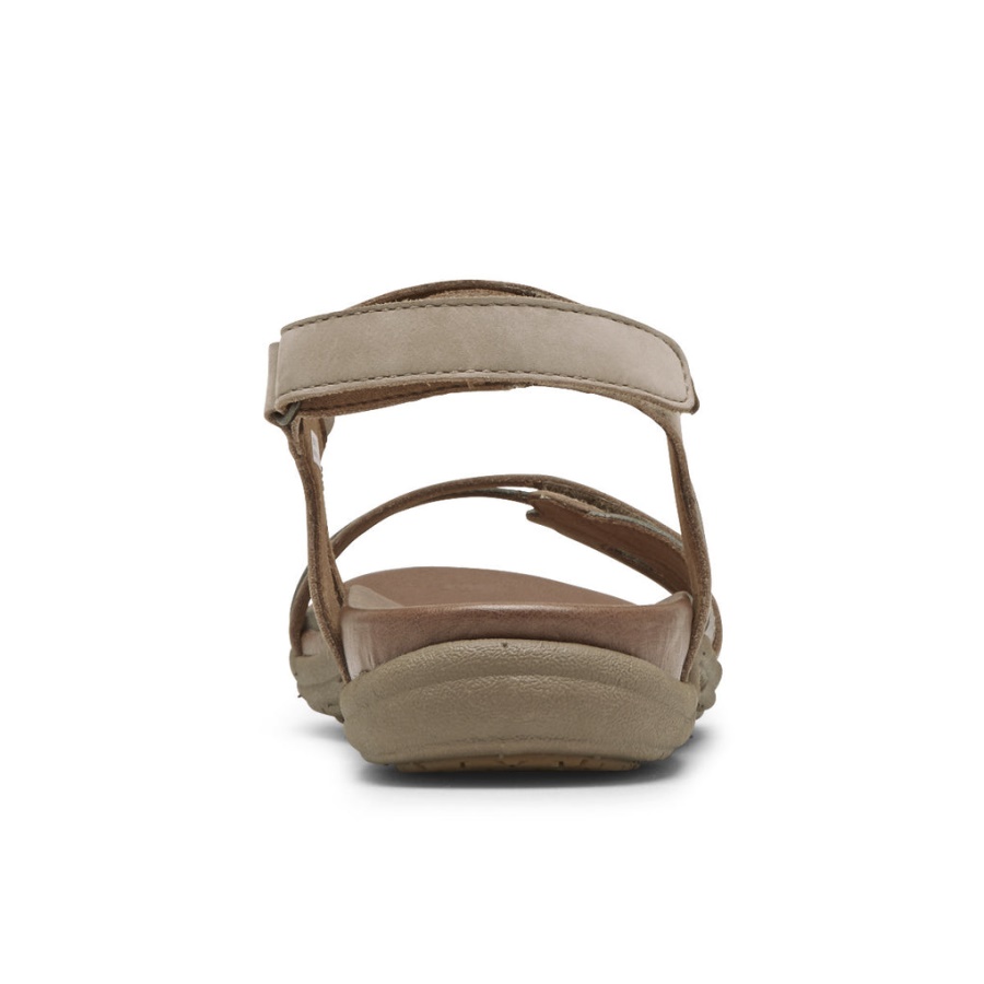 Rockport Rubey 3-rems Sandal Taupe For Kvinner