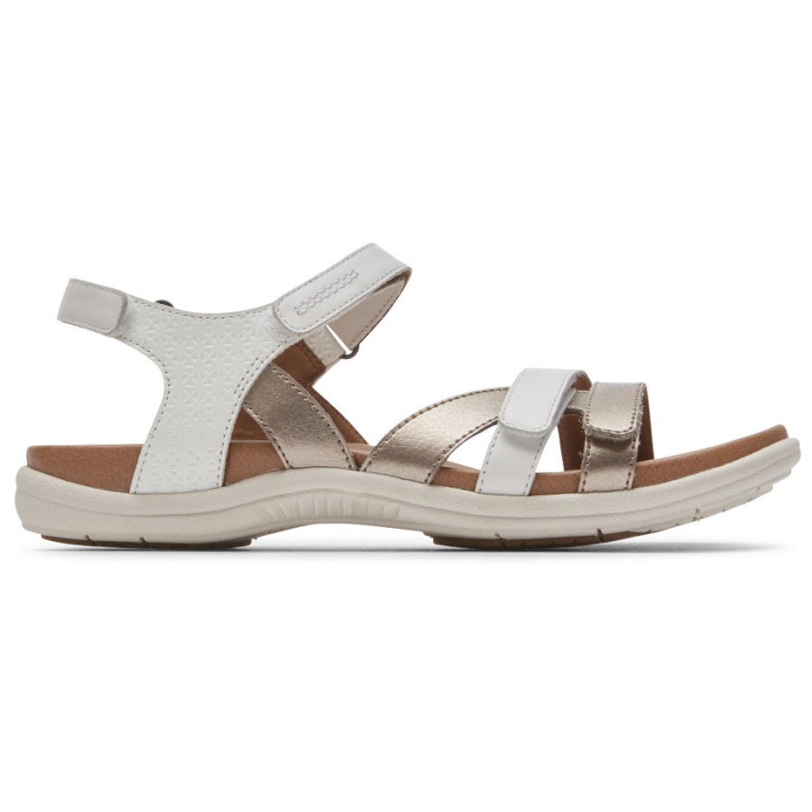 Rockport Dame Rubey 3-stropper Sandal Hvit