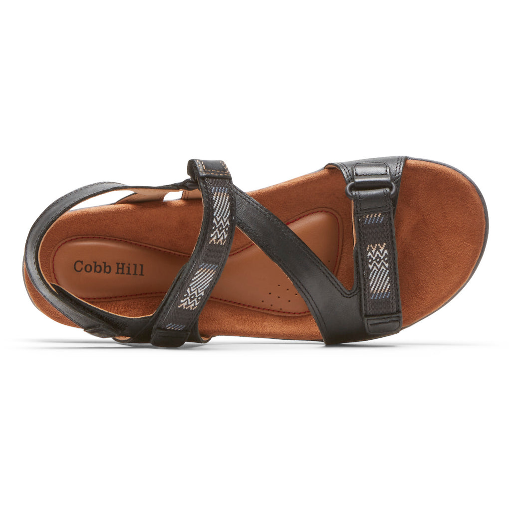 Rockport Rubey Asymmetrisk Sandal For Kvinner Svart