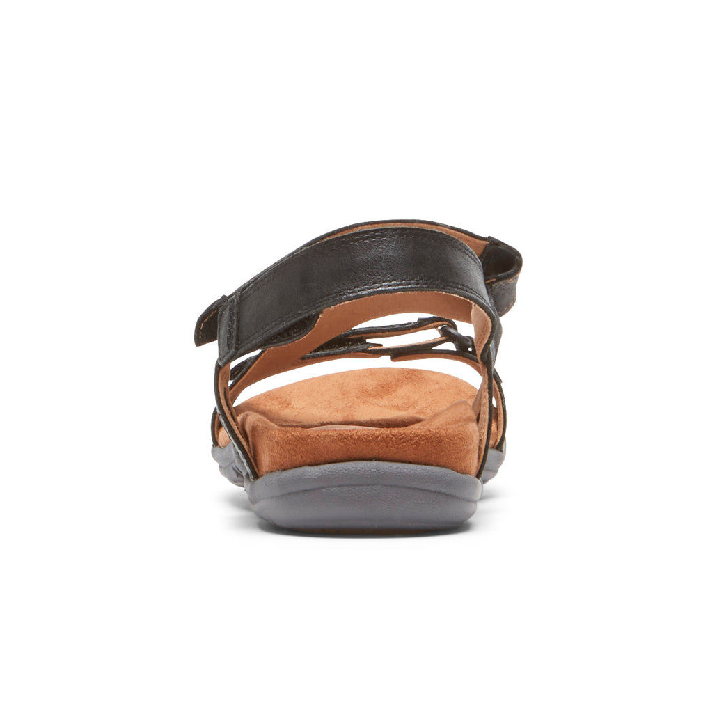 Rockport Rubey Asymmetrisk Sandal For Kvinner Svart
