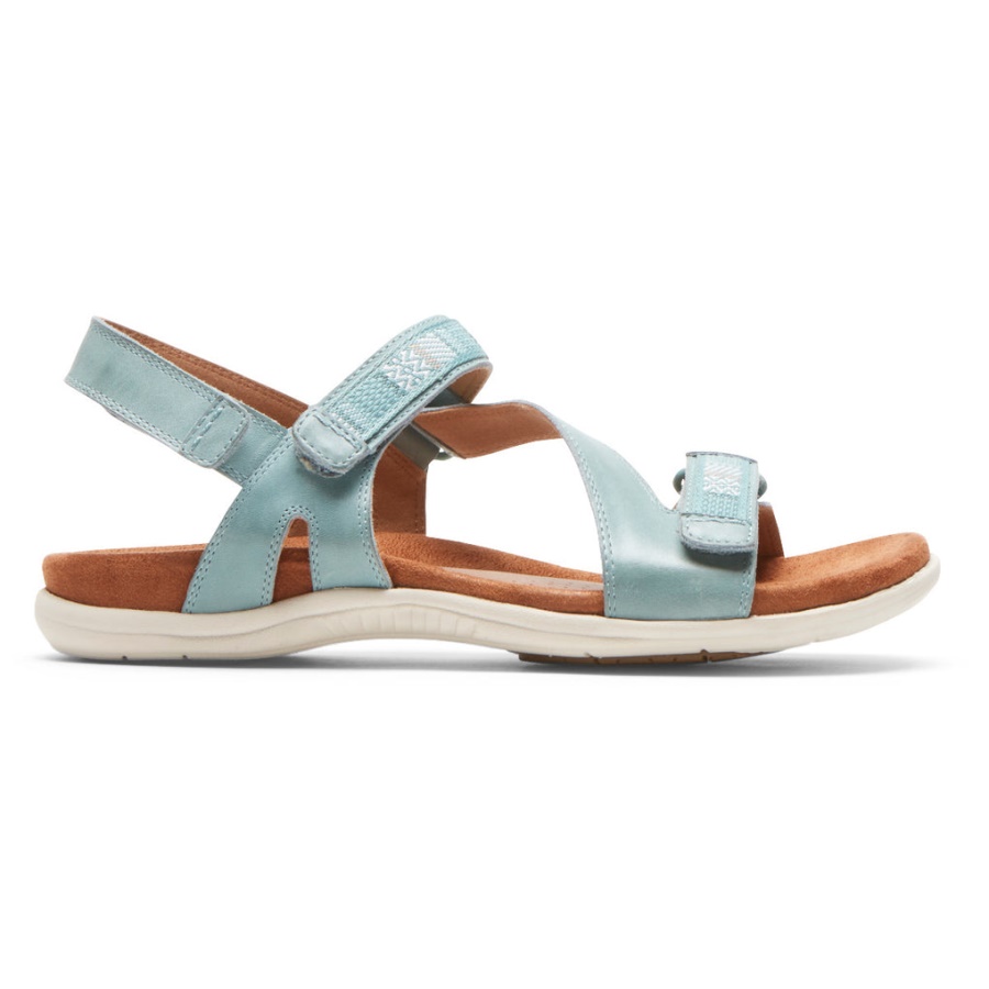 Rockport Dame Rubey Asymmetrisk Sandal Mineralblå