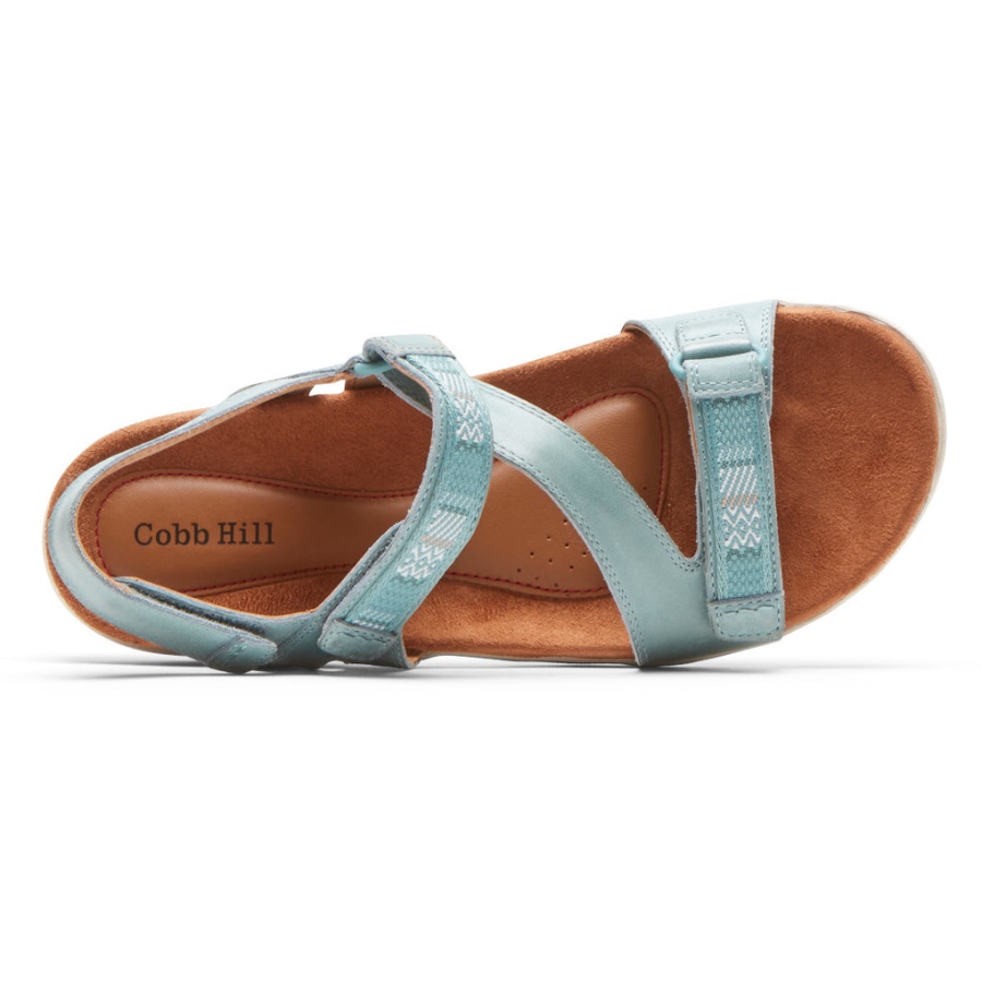 Rockport Dame Rubey Asymmetrisk Sandal Mineralblå