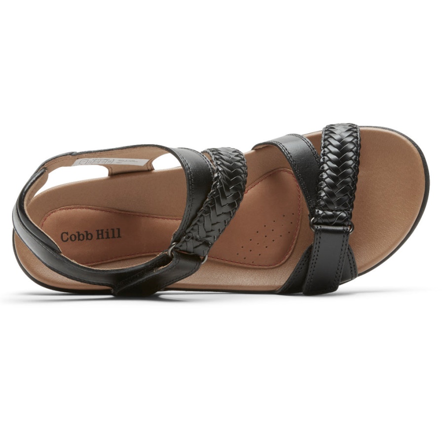 Rockport Dame Rubey Flettet Sandal Svart