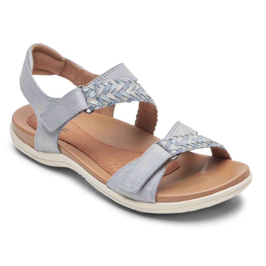 Rockport Dame Rubey Flettet Sandal Blå Multi