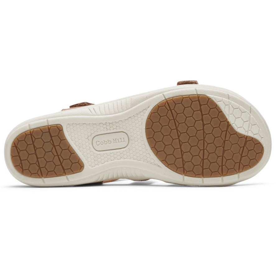 Rockport Dame Rubey Flettet Sandal Tan Multi
