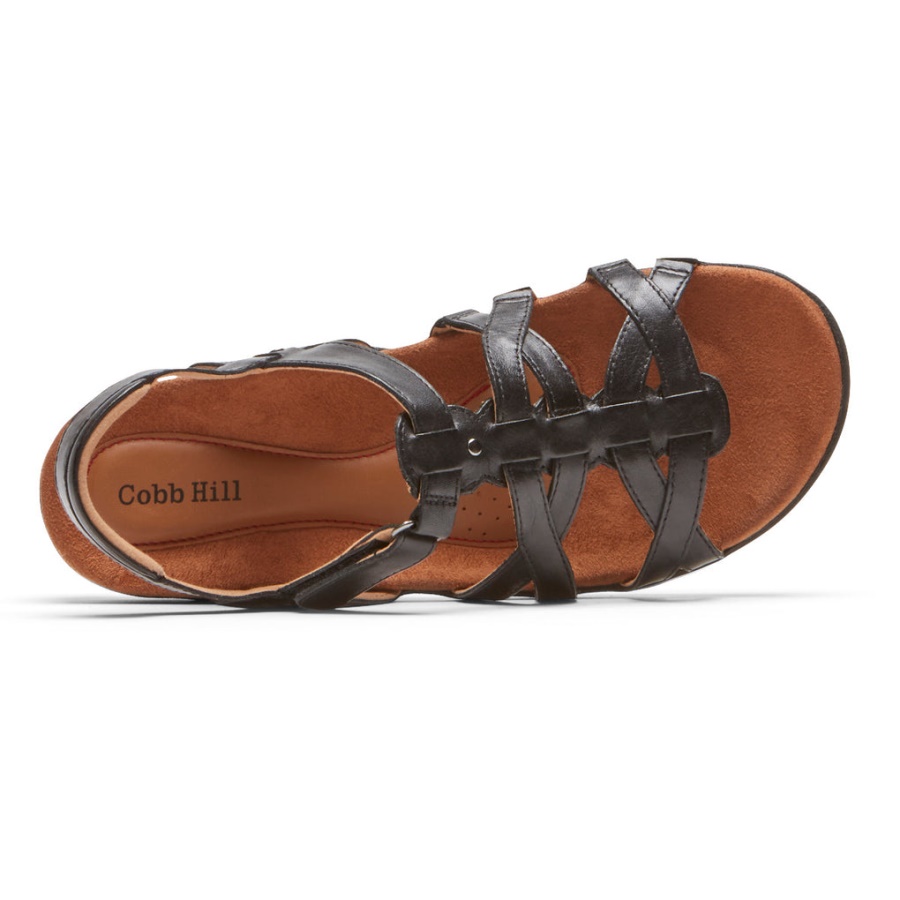 Rockport Dame Rubey Vevd Sandal Svart