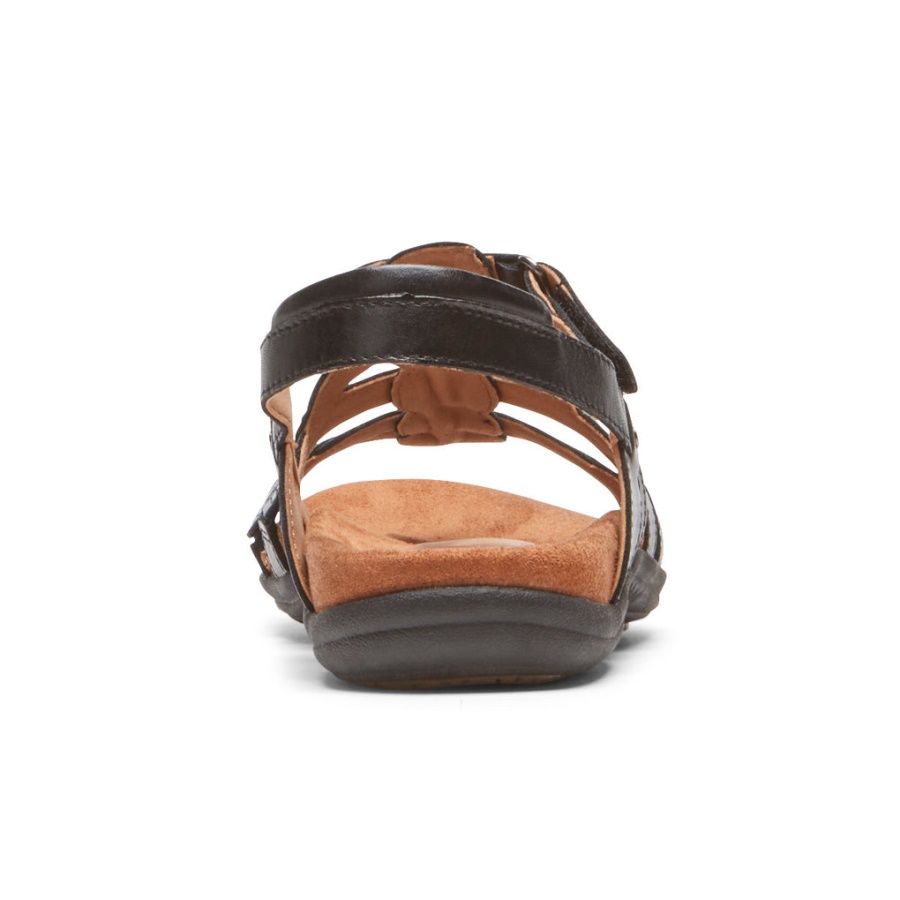 Rockport Dame Rubey Vevd Sandal Svart