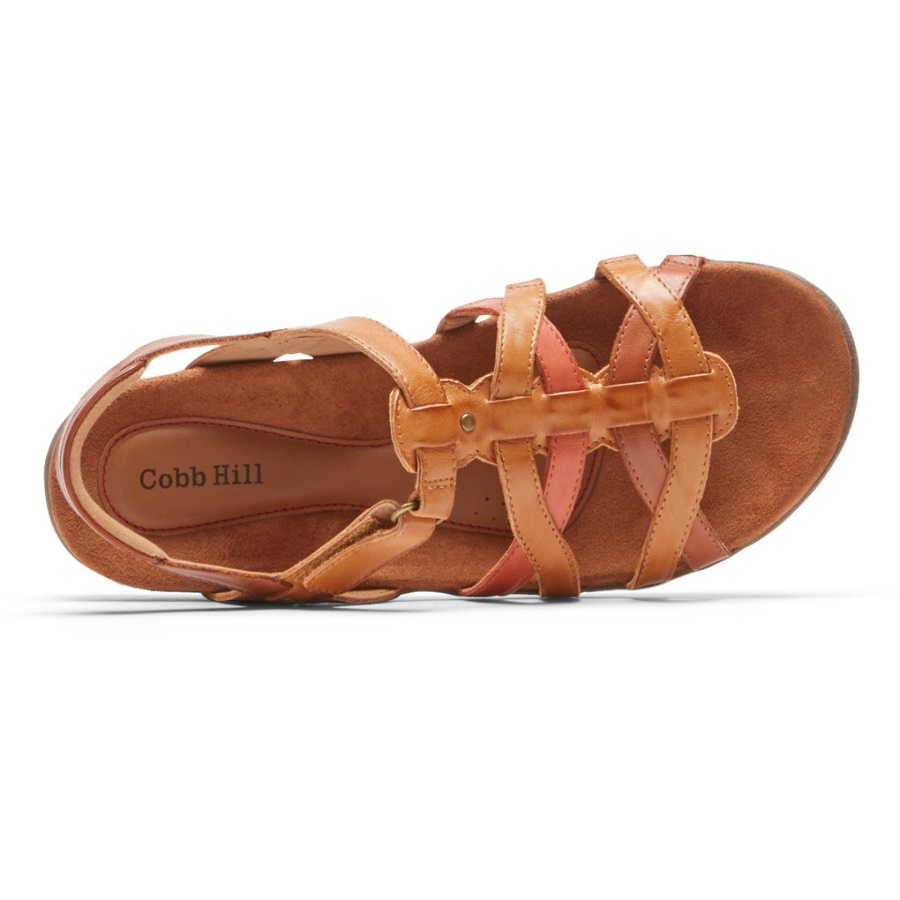 Rockport Dame Rubey Vevd Sandal Tan