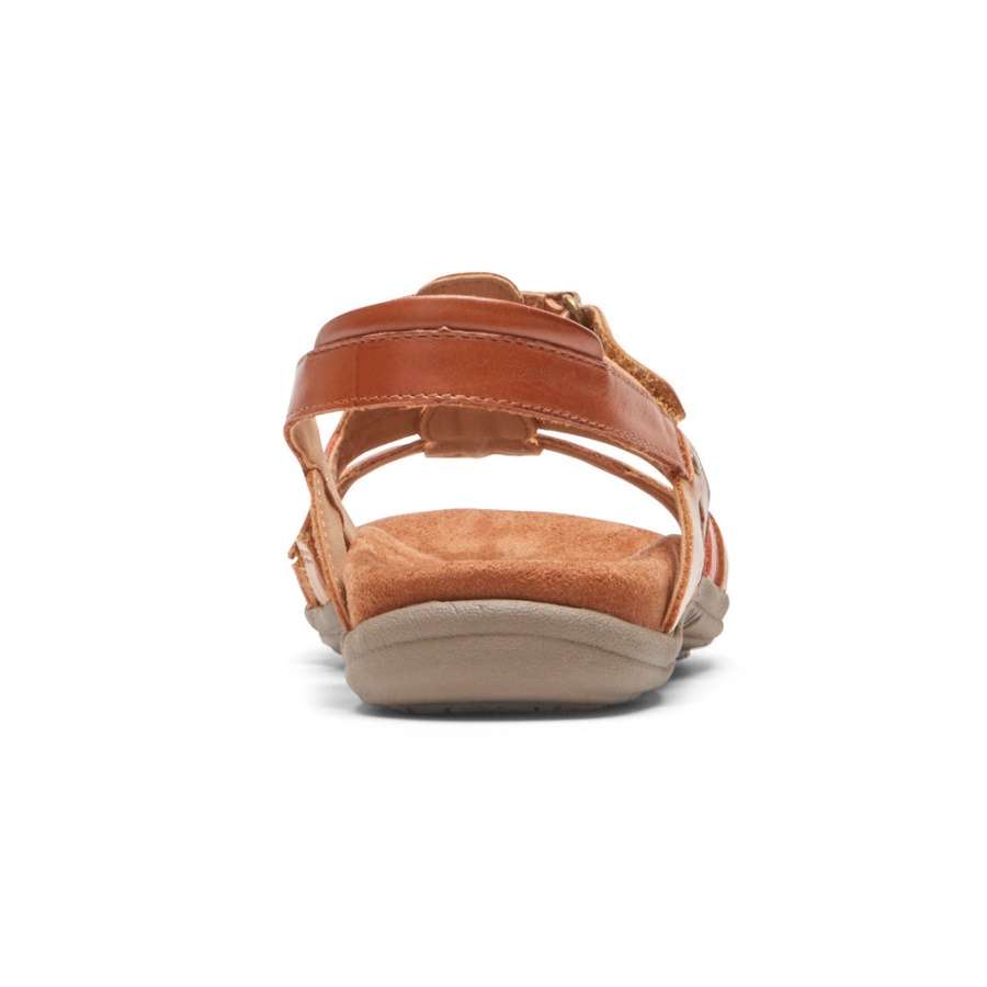 Rockport Dame Rubey Vevd Sandal Tan