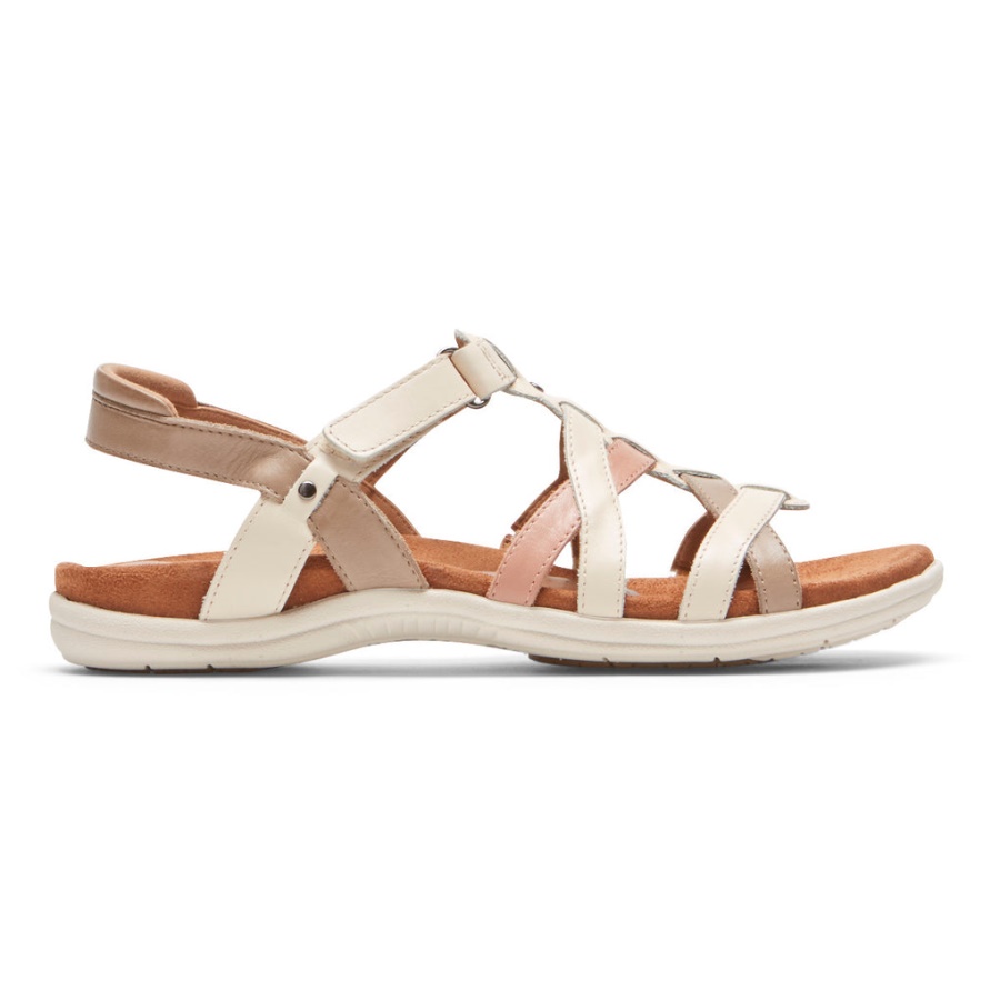 Rockport Dame Rubey Vevd Sandal Vanilje