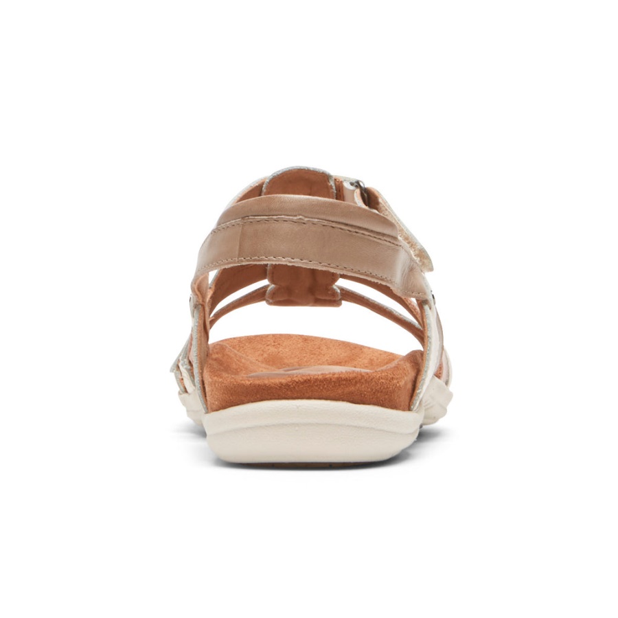Rockport Dame Rubey Vevd Sandal Vanilje
