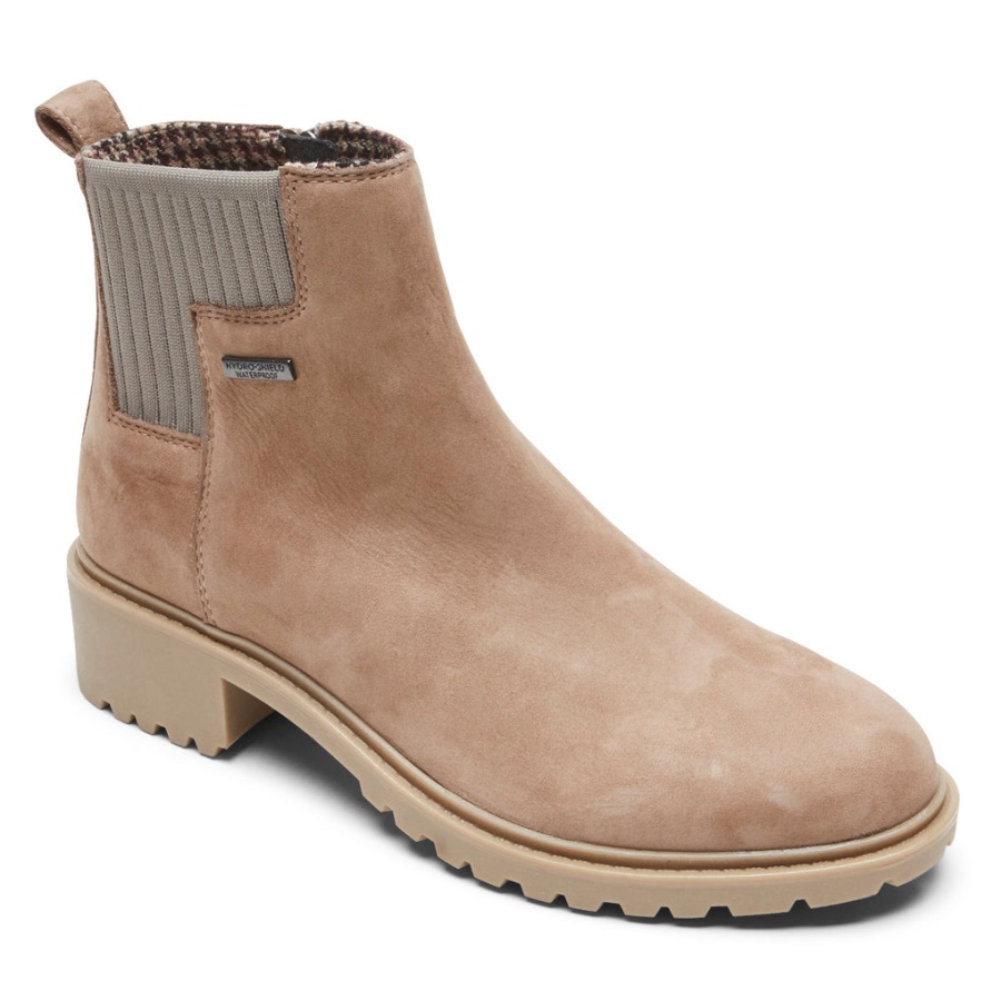 Rockport Dame Ryleigh Chelsea Støvel-vanntett Taupe