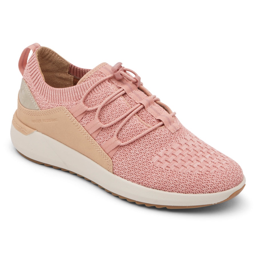 Rockport Dame Skylar Strikk Sneaker Rosa Lerret