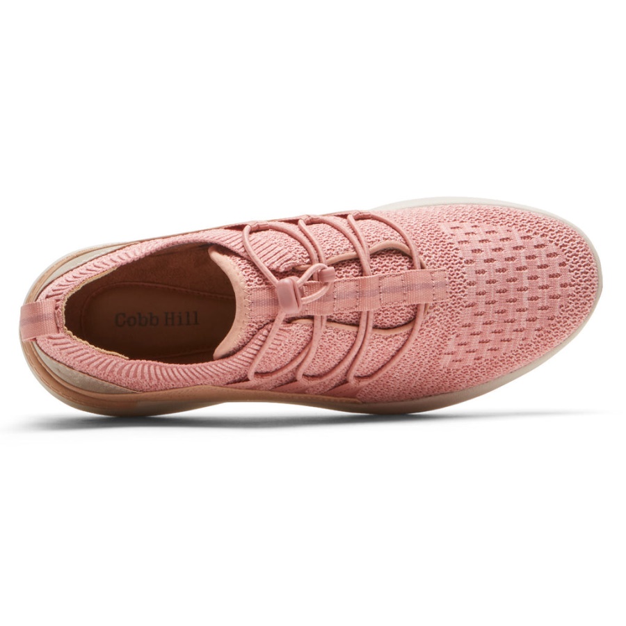 Rockport Dame Skylar Strikk Sneaker Rosa Lerret