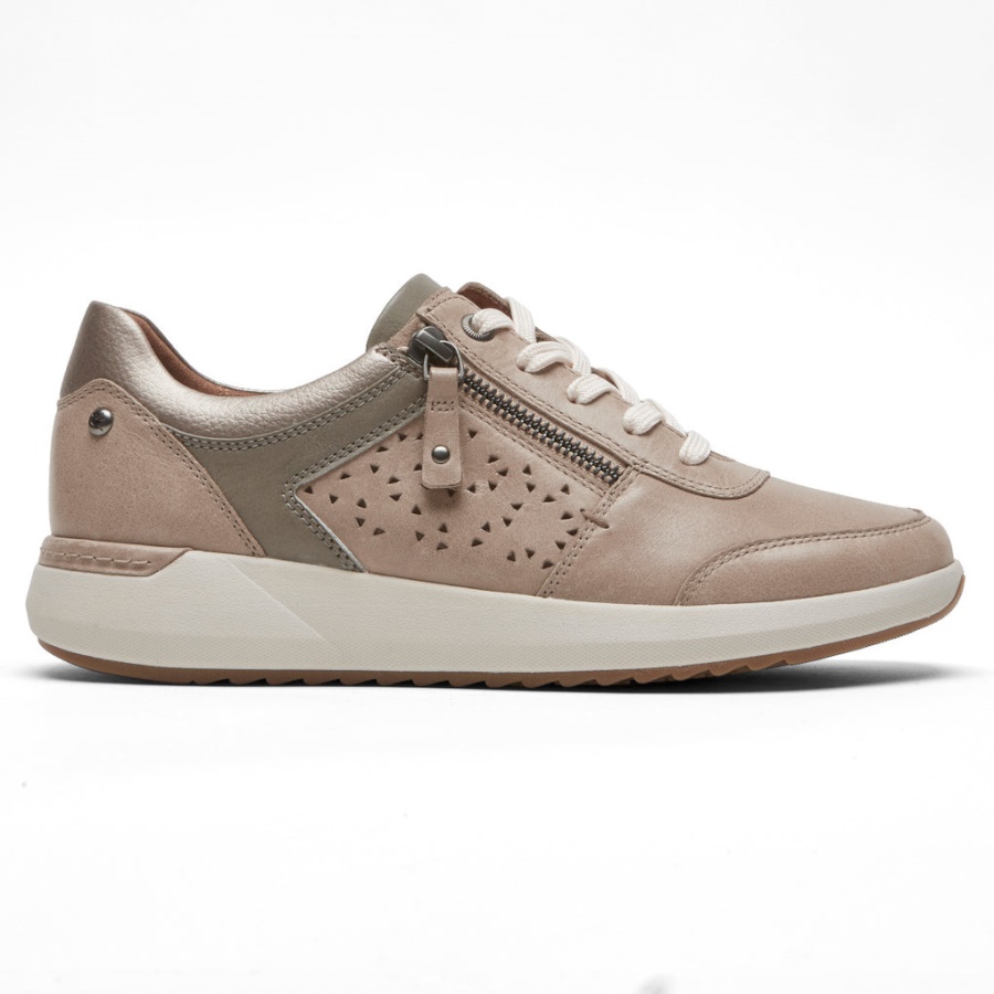 Rockport Skylar Sneaker Taupe For Kvinner