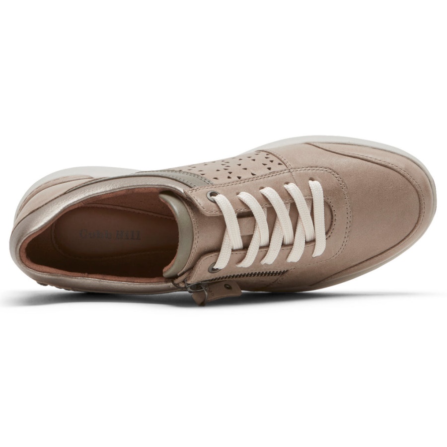 Rockport Skylar Sneaker Taupe For Kvinner