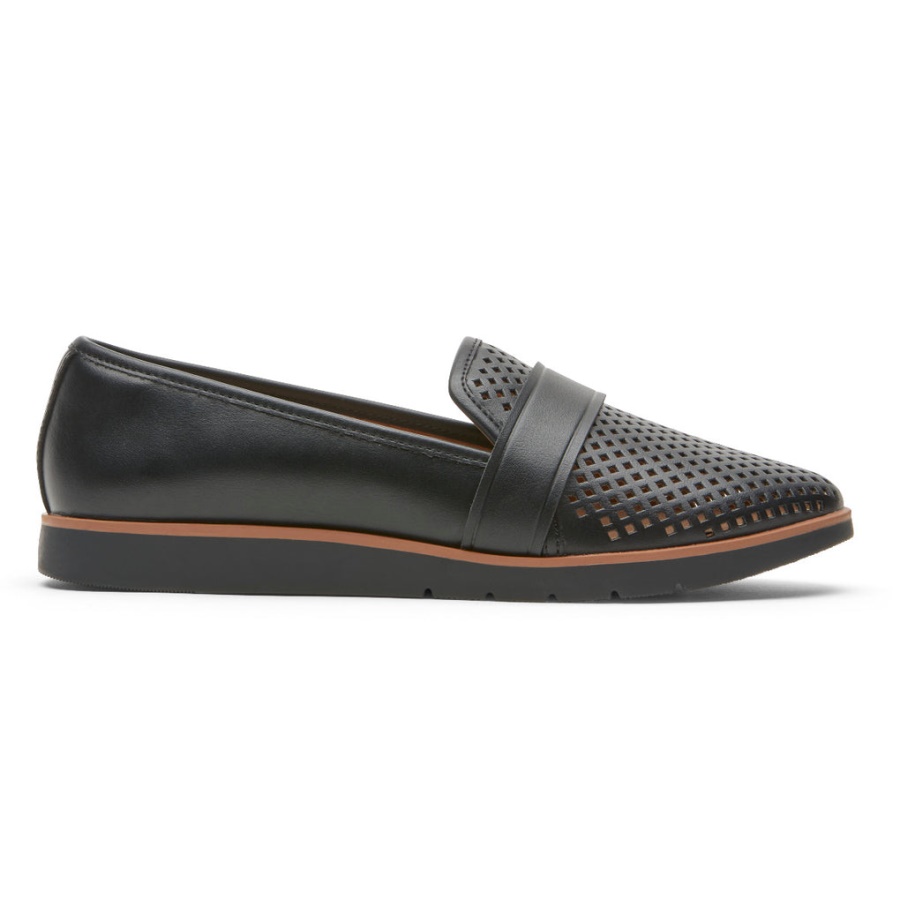 Rockport Kvinners Stacie Perforert Loafer Svart