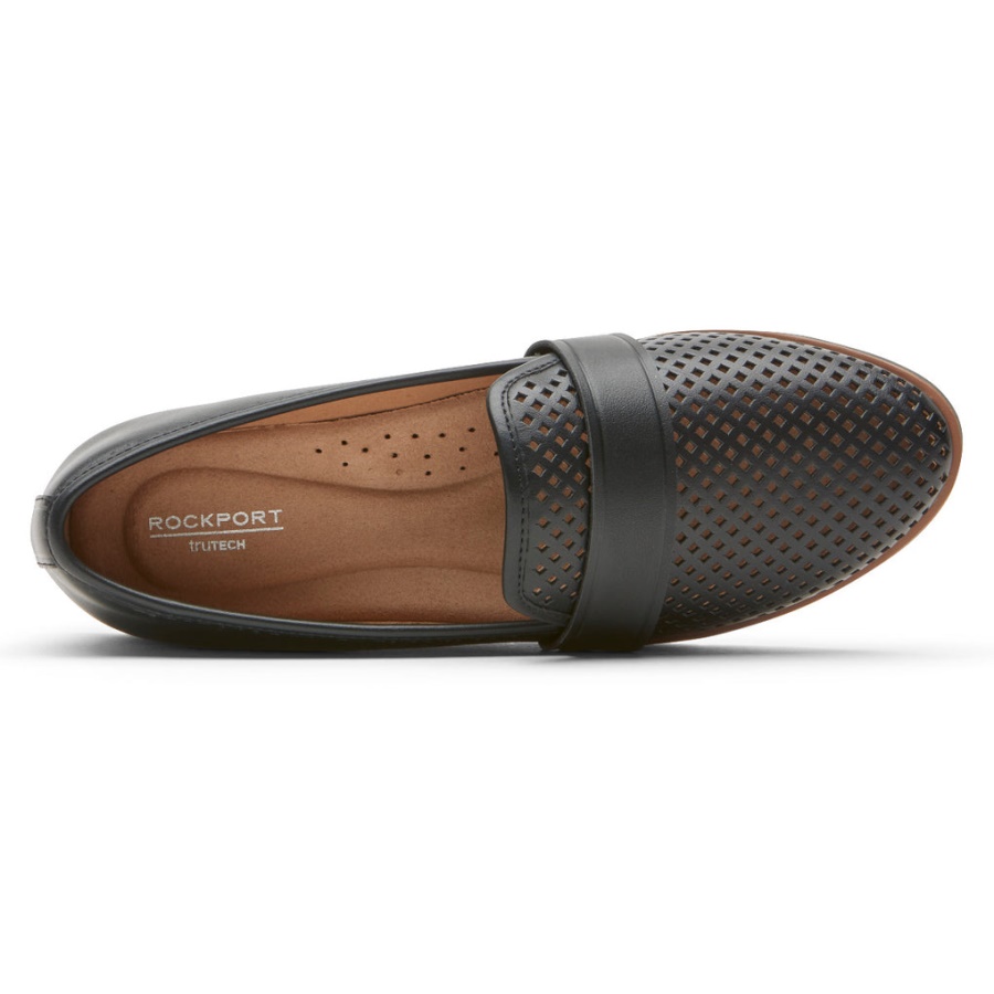 Rockport Kvinners Stacie Perforert Loafer Svart