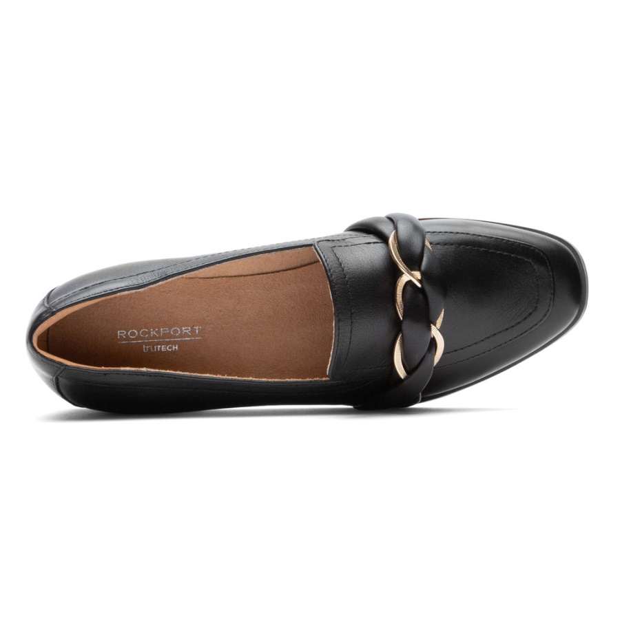Rockport Dame Susana Vevd Kjede Loafer Svart