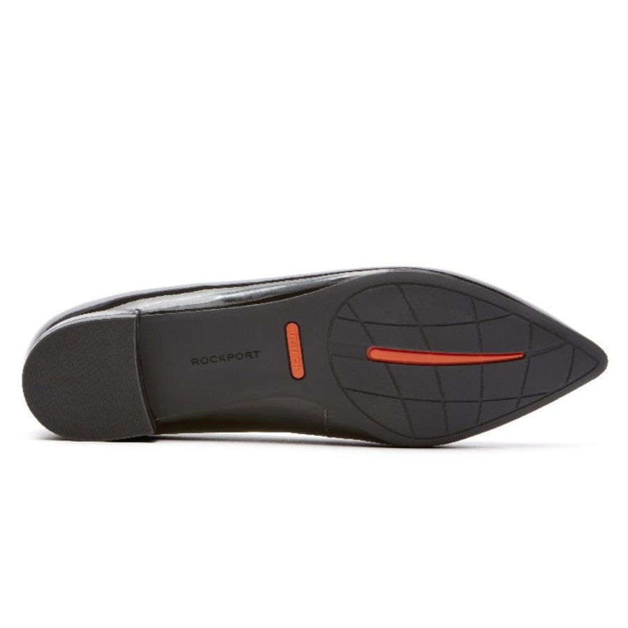 Rockport Kvinners Total Motion Adelyn Ballett Flat Svart Patent