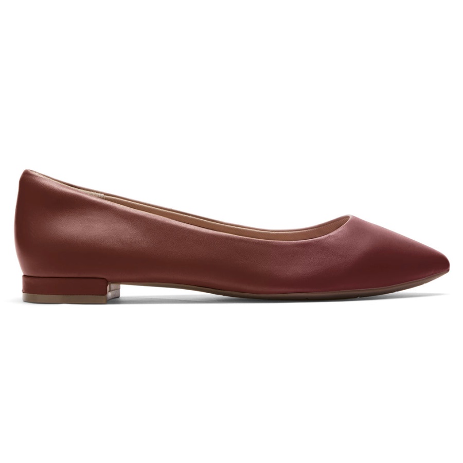 Rockport Dame Total Motion Adelyn Ballett Flatt Tawny Port Skinn