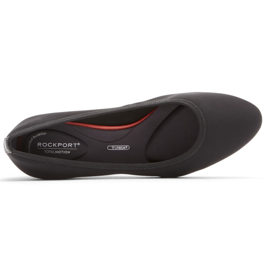 Rockport Dame Total Motion Cerelia Gore Wedge Svart Lycra