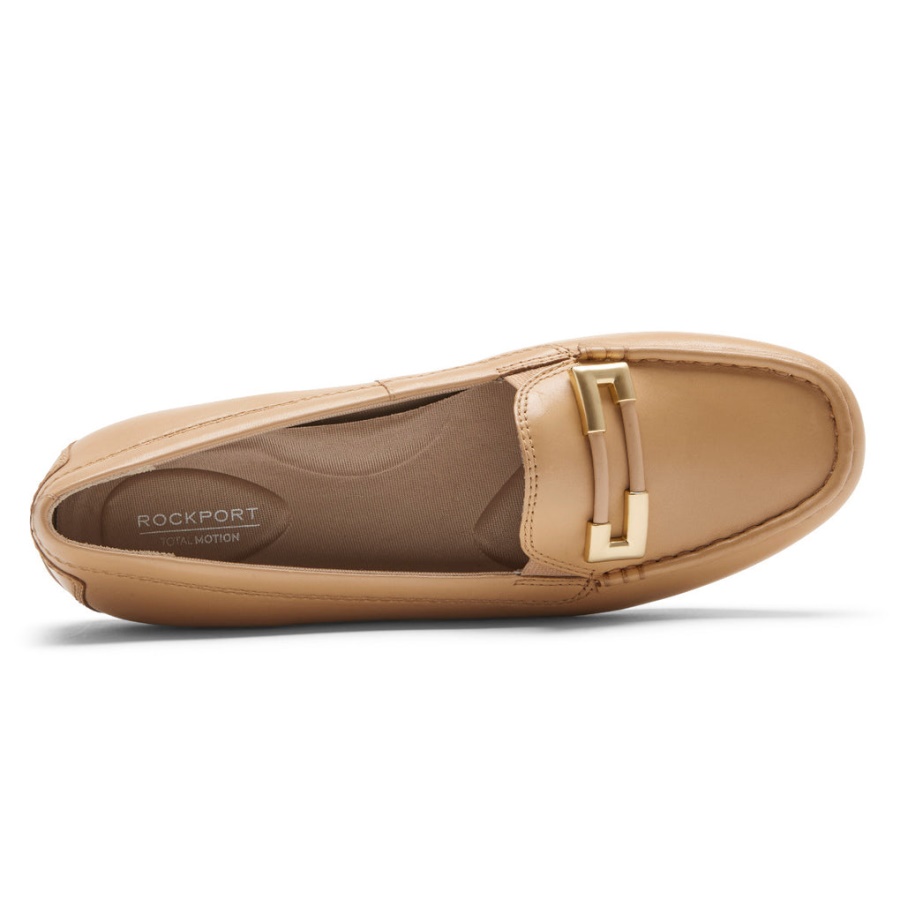 Rockport Kvinners Total Motion Driver Ornament Loafer Macadamia
