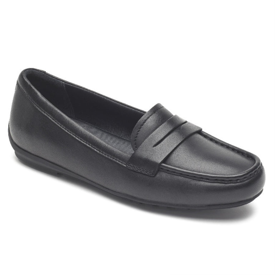 Rockport Dame Total Motion Driver Penny Loafer Svart