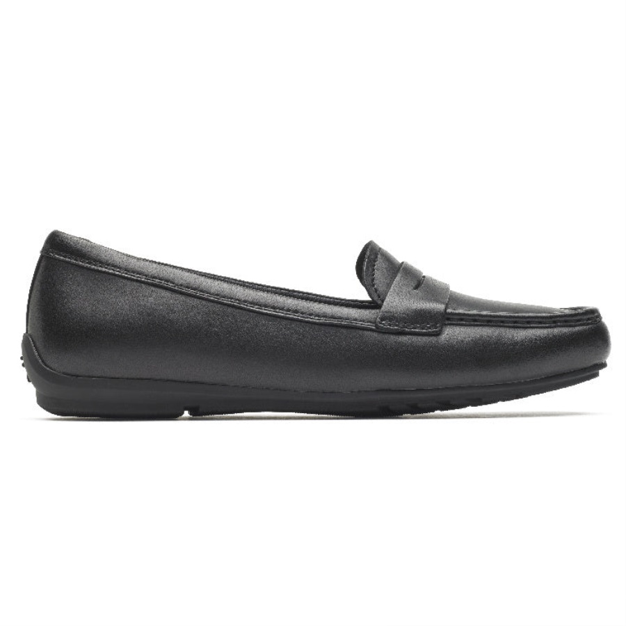 Rockport Dame Total Motion Driver Penny Loafer Svart