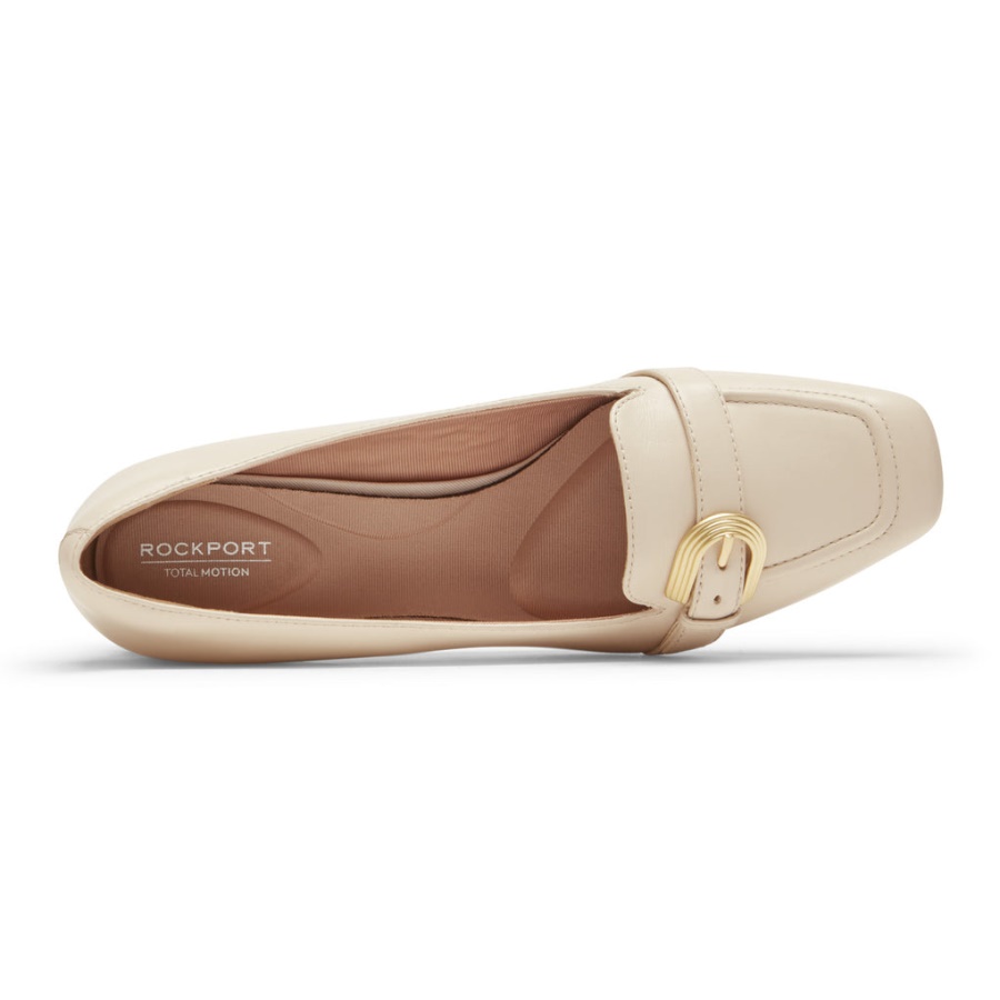 Rockport Dame Total Motion Esma Belte Loafer Vanilje Teksturert