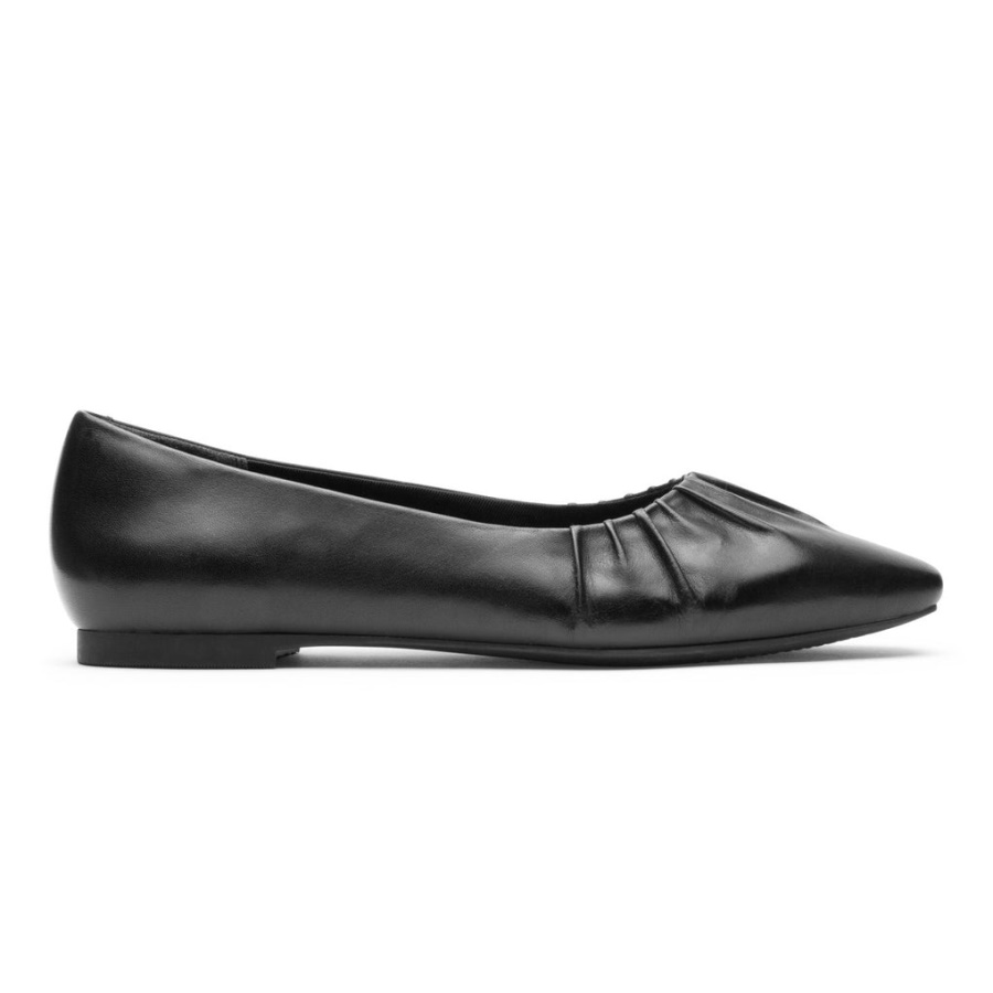 Rockport Kvinners Total Motion Laylani Samlet Flat Svart