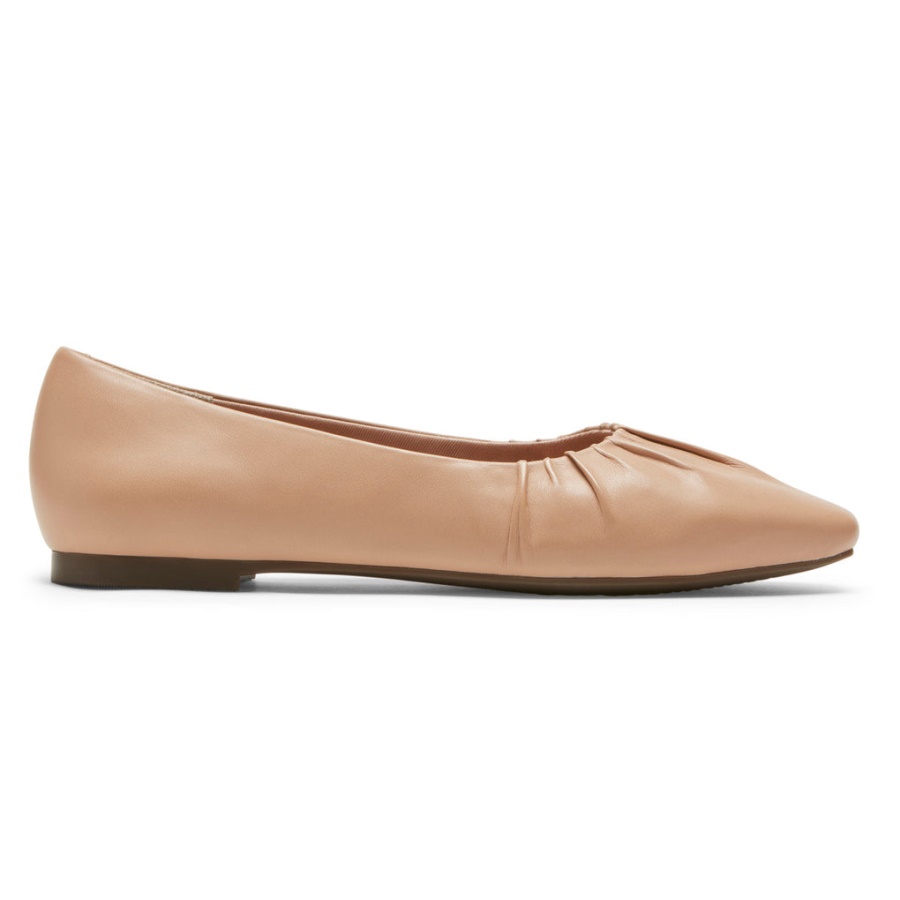 Rockport Kvinners Total Motion Laylani Samlet Flat Wafer Tan